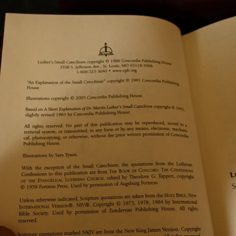 Lot of 3 Lutheran Books Small Catechism Service Worship Liturgical